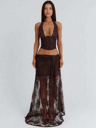 DEBBIE TOP CHOCOLATE Crop Top 