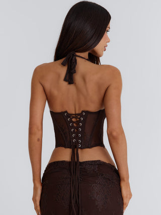 DEBBIE TOP CHOCOLATE Crop Top 