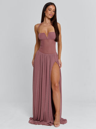 mauve maxi dress Women's Purple Dee Maxi Dress Mauve in Size Small by Outcast