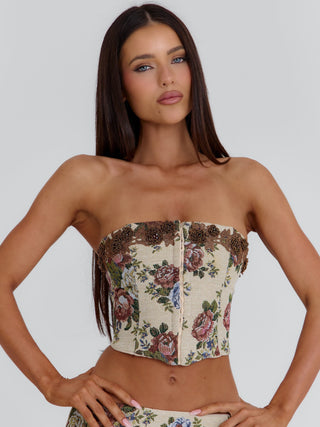 DEIRDRE CORSET TOP BEIGE Corset 