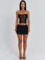 DELICE LONGLINE TOP BLACK Top 