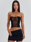 DELICE LONGLINE TOP BLACK Top 