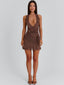 DELLY MINI DRESS BROWN Mini Dress 