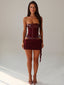 DESIREE MINI DRESS BURGUNDY Mini Dress 