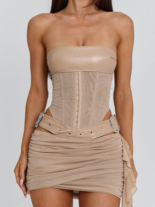 DESIREE MINI DRESS TAN Mini Dress 