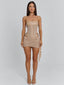 DESIREE MINI DRESS TAN Mini Dress 