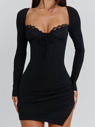 Dionne Long Sleeve Mini Dress Black | Outcast US Outcast USA Dionne Long Sleeve Mini Dress Black | Outcast US Outcast USA