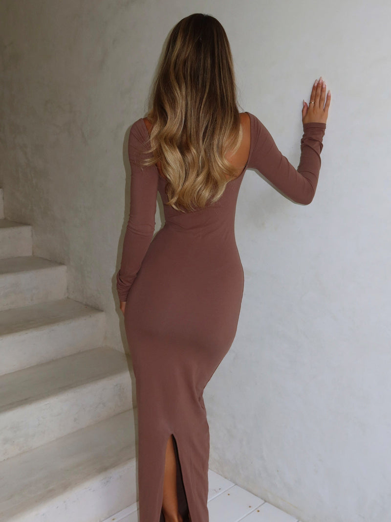 DIONNE MAXI DRESS TAUPE Maxi Dress 