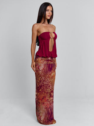 celine maxi dress Women's Pink/Purple Print Diora Maxi Dress Celine in Size Small by Outcast