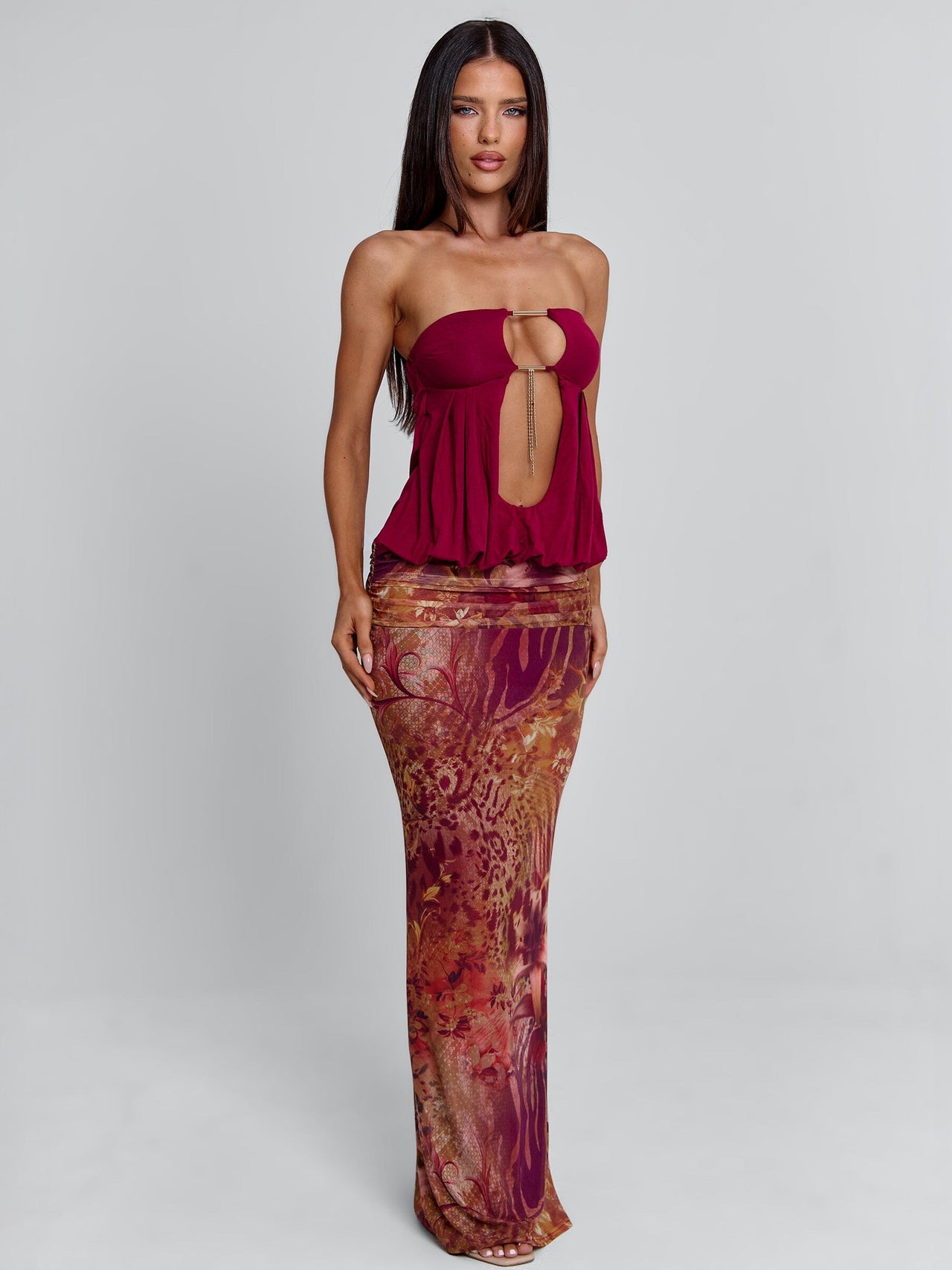 chinese dress ladies Celine Pink Striped Floral Corset Maxi Dress – Ellaé Lisqué