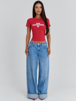 DJ BABY TEE RED Crop Top 