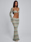 DUNE MAXI SKIRT GREEN STRIPE Maxi Skirt 