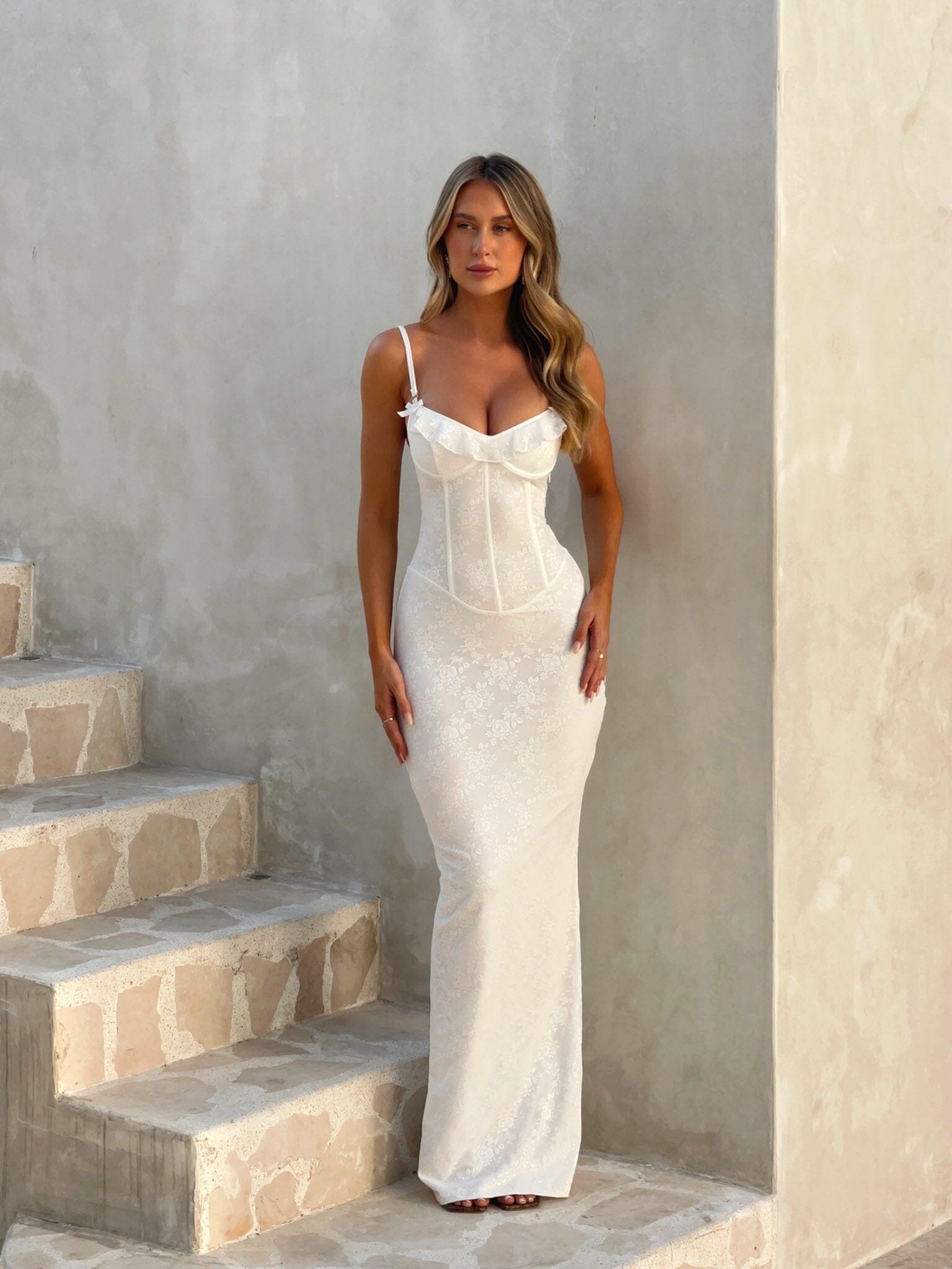 Women's Dylan Maxi Dress White in Size XL by Outcast Women's Dylan Maxi Dress White in Size XL by Outcast