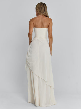 Women's White Eisley Maxi Dress Ivory in Size Large by Outcast Women's White Eisley Maxi Dress Ivory in Size Large by Outcast