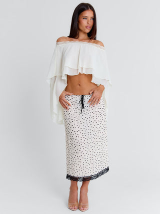 MIRIAMA TOP CREAM Crop Top 