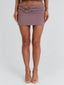 ELEANNOR MINI SKIRT TAUPE Mini Skirt 