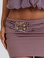 ELEANNOR MINI SKIRT TAUPE Mini Skirt 