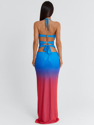 Ellee Maxi Dress Blue Ombre | Outcast USA