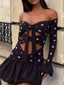 ELYSHA MINI DRESS CHOC POLKA DOT Mini Dress 