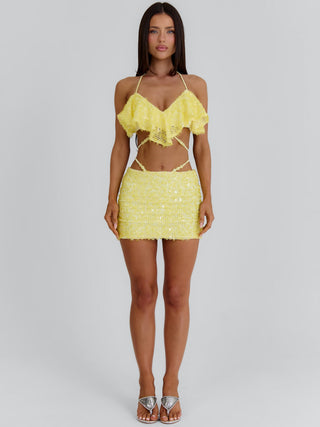 EMARI MINI SKIRT YELLOW Mini Skirt 