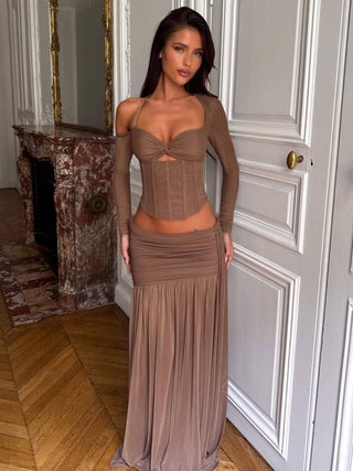 EMBER MAXI SKIRT CHOCOLATE Maxi Skirt 