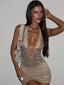 EMELIA MINI DRESS GOLD Mini Dress 