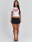 EMERGENCY CONTACT BABY TEE WHITE Crop Top 