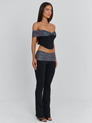 EMIL TOP BLACK POLKA DOT Corset 