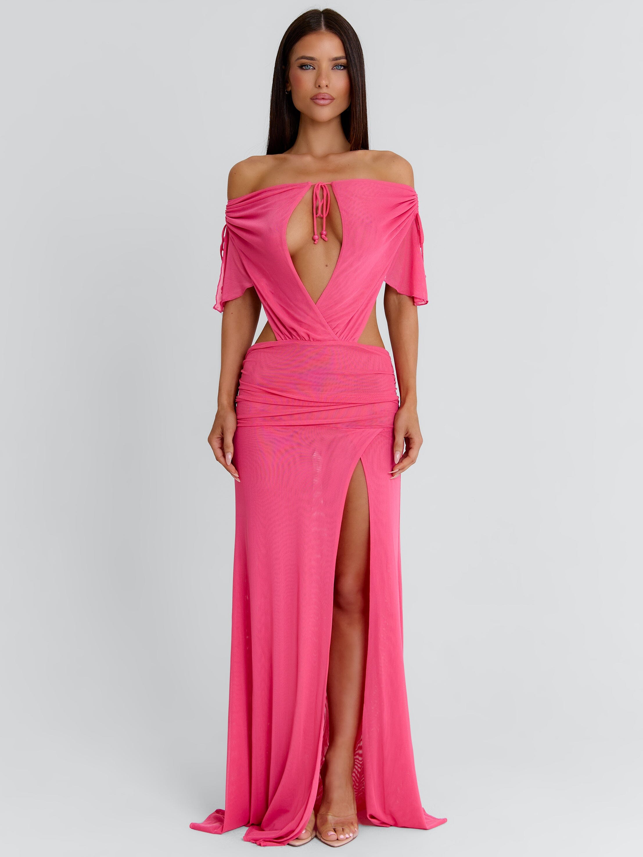 Women's Emmaley Maxi Dress Hot Pink in Size Small by Outcast