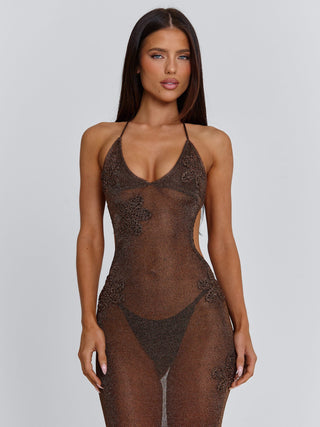 ESMERALDA MAXI DRESS CHOCOLATE Maxi Dress 