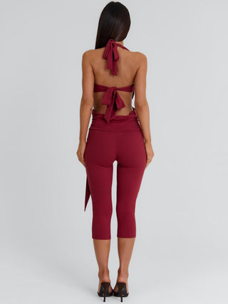 EUGENIA CAPRI JUMPSUIT BURGUNDY Jumpsuit 