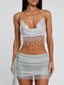 EVANE MINI SKIRT SILVER Mini Skirt 