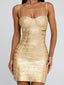 EVALON MINI DRESS GOLD Mini Dress 