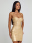 EVALON MINI DRESS GOLD Mini Dress 