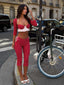 FRIEDA TOP RED POLKA DOT Crop Top 
