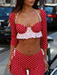 FRIEDA TOP RED POLKA DOT Crop Top 