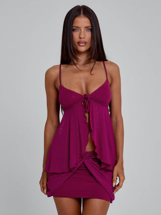 GEORGINA TOP PLUM Crop Top 