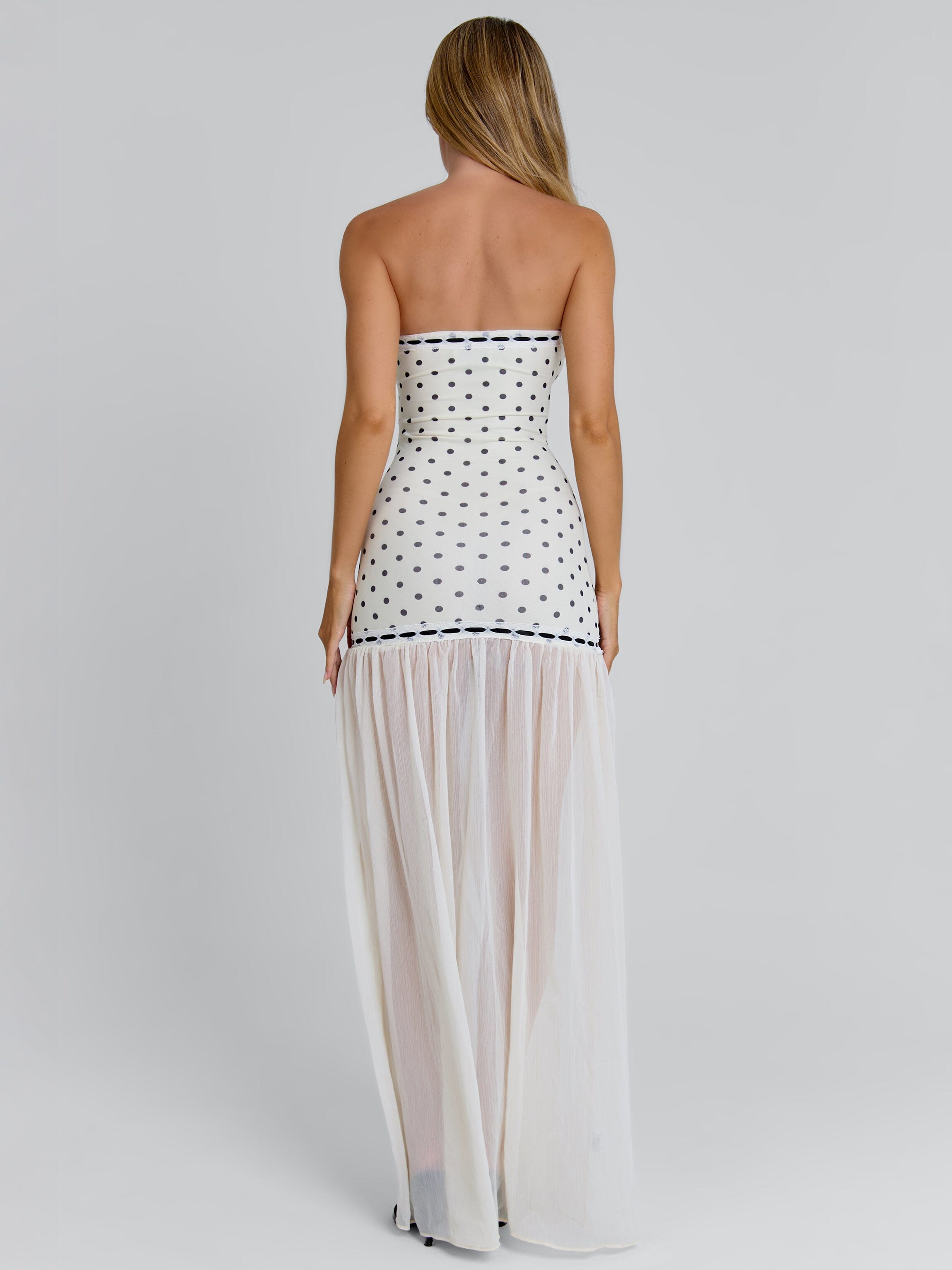 Giana Maxi Dress Cream Polka Dot | Outcast US – Outcast USA
