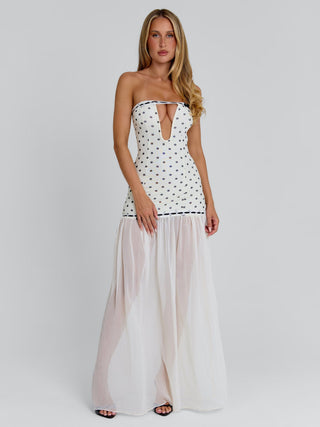 GIANA MAXI DRESS CREAM POLKA DOT Maxi Dress 