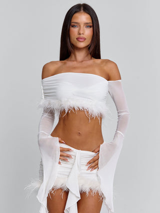 GILDA TOP WHITE Crop Top 