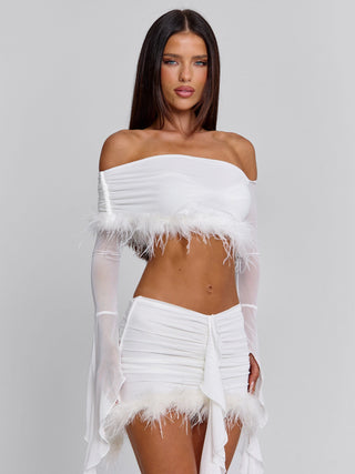 GILDA TOP WHITE Crop Top 