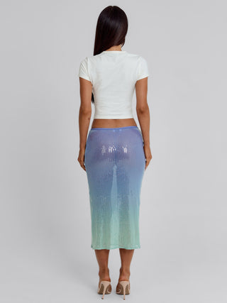GINGER MIDI SKIRT BLUE Midi Skirt 