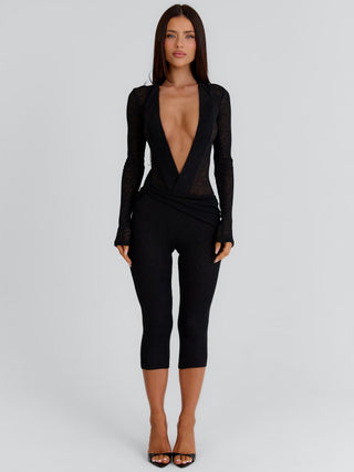 GIOVANA CAPRI JUMPSUIT BLACK Jumpsuit 