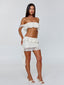 GIULIANA TOP IVORY Crop Top 