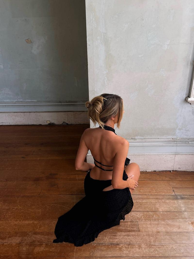 GLORIA TOP BLACK Crop Top 