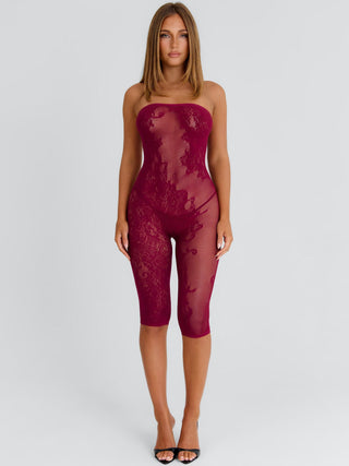 HADIYA CAPRI JUMPSUIT BURGUNDY Jumpsuit 