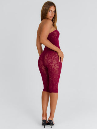 HADIYA CAPRI JUMPSUIT BURGUNDY Jumpsuit 