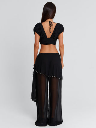 HAILLIE TOP BLACK Crop Top 