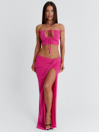 HALLEE MAXI SKIRT PINK Maxi Skirt 