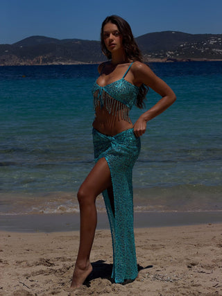 HARRPER MAXI SKIRT TURQUOISE Maxi Skirt 